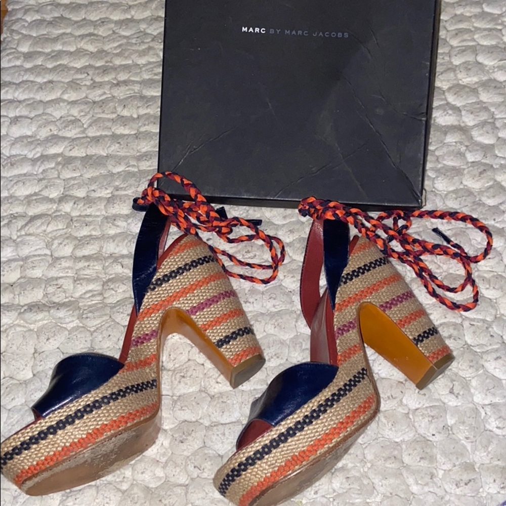 Marc Jacobs espadrille heel with box worn twice